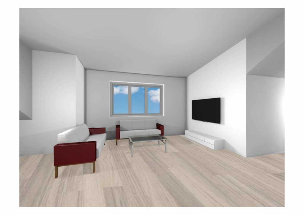 Wohn-2-scaled Konzept eines Ausgebauten Dachgeschosses in Datteln