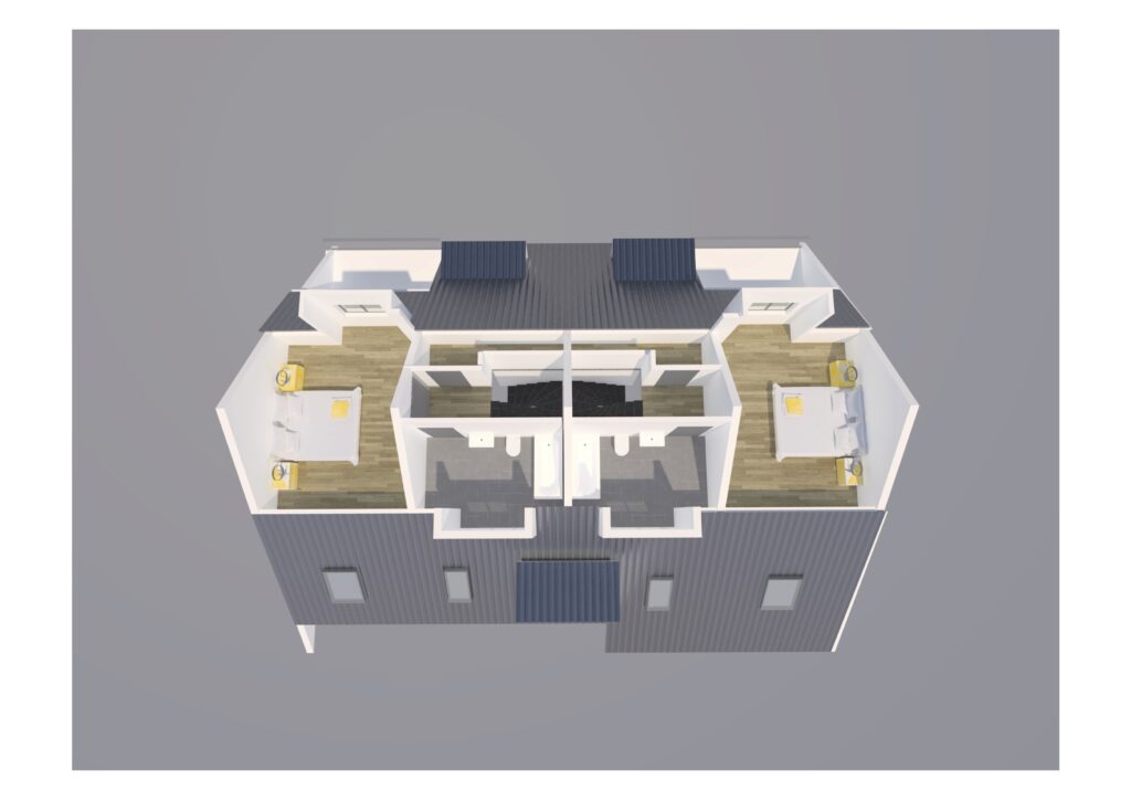 Perspektive 4 Obereansicht von Bauprojekt von 42 Dachgeschossausbauten in Sprockhövel
