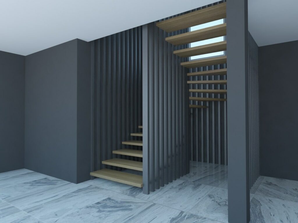 Dortmund – Neubau Stadtvilla 2 Treppenhaus einer Stadtvilla in Dortmund