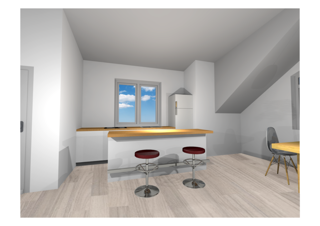 Küche Konzept einer offenen Küche mit Barhockern in Datteln