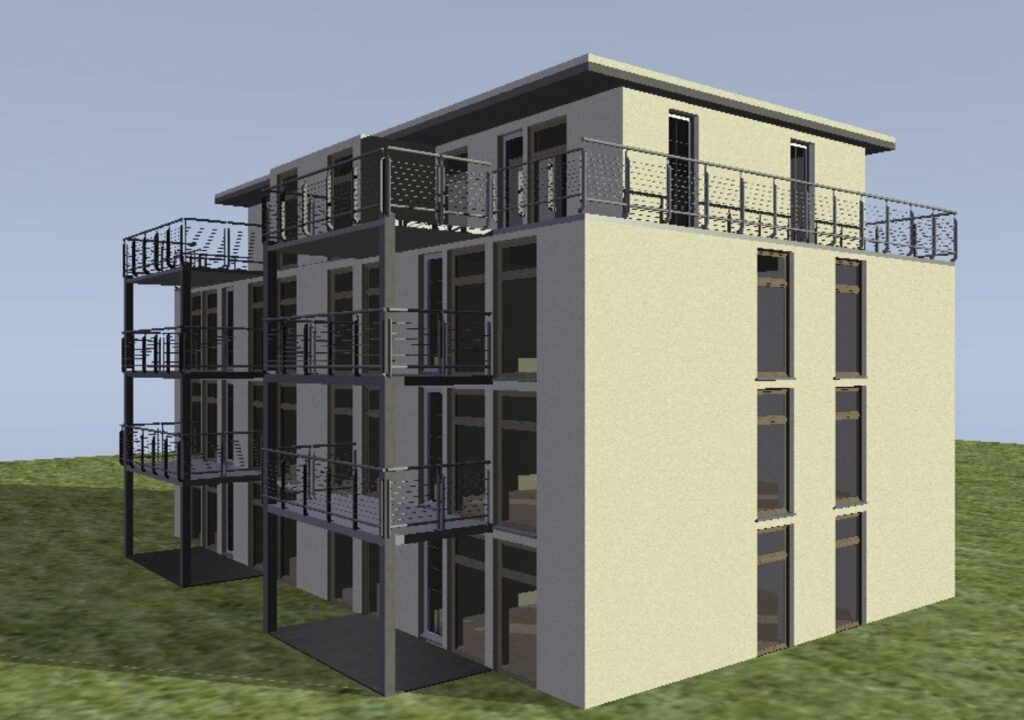 Marl-berg- Digitales Konzept von zwei Mehrfamilienhäuser in Marl