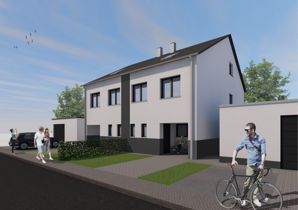 Visu_vorne_dunkel Doppelhaushälfte in Marl Grundriss